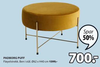 JYSK Padborg puff tilbud
