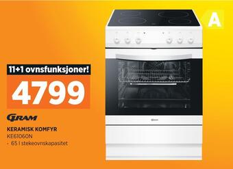 POWER Keramisk komfyr tilbud