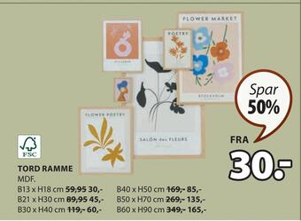 JYSK Tord ramme tilbud
