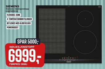 Skousen Siemens induksjonstopp tilbud