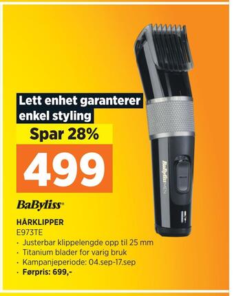 POWER Hårklipper tilbud