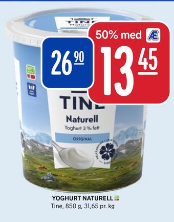 Rema 1000 Yoghurt naturell tilbud