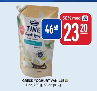 Rema 1000 Gresk yoghurt vanilje tilbud