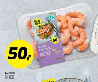 Bunnpris Billig middag scampi tilbud