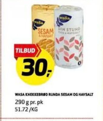 Bunnpris Wasa knekkebrød tilbud
