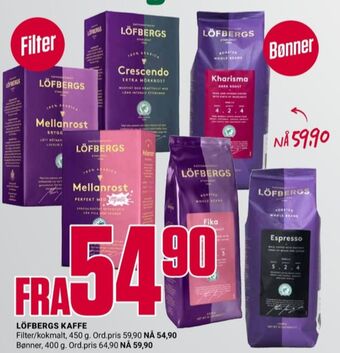 Europris Löfberg kaffe formalet tilbud
