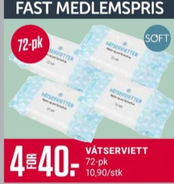 Europris Soft vaskeservietter tilbud