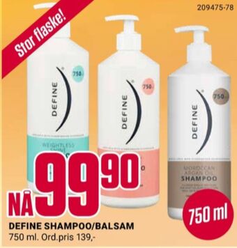 Europris Define balsam tilbud