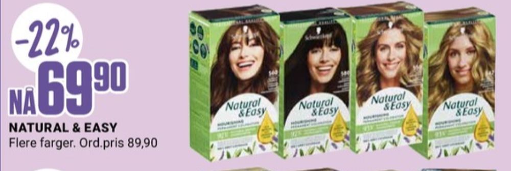 Europris Natural easy hårfarge tilbud