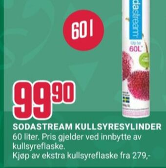 Europris Sodastream kullsyrepatron tilbud