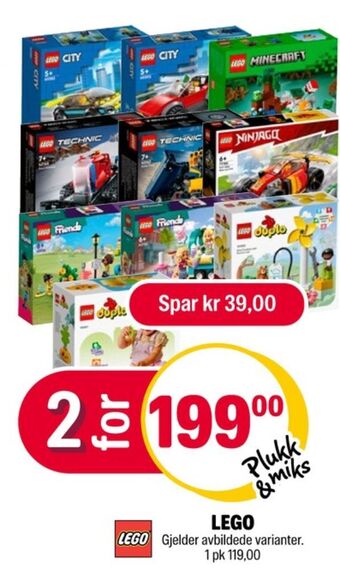 Coop Extra Lego byggesett tilbud