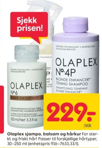 Rusta Olaplex hårpleje tilbud