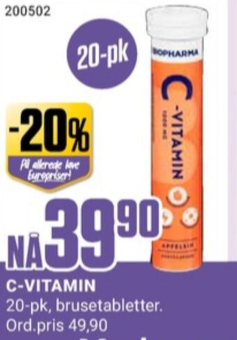 Europris Biopharma vitamin tilbud