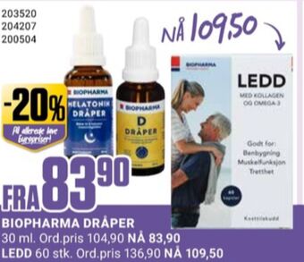 Europris Biopharma kosttilskudd tilbud