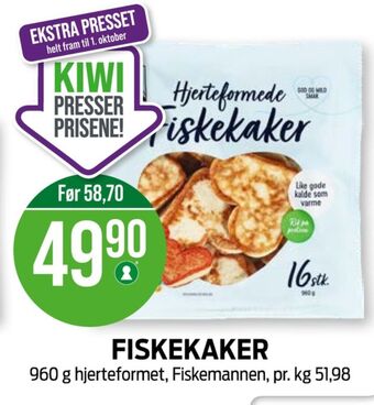 Kiwi Fiskemannen fiskekaker tilbud