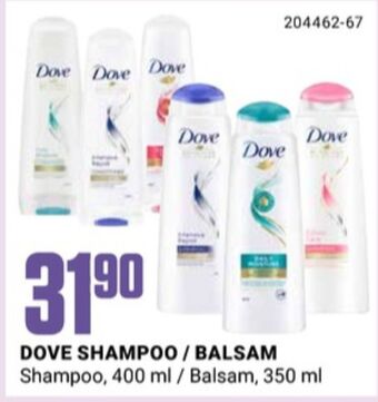 Europris Dove shampoo tilbud