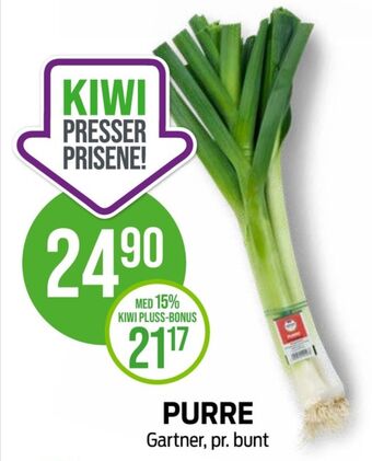 Kiwi Gartner purre tilbud