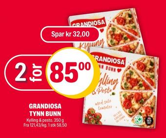 Coop Extra Grandiosa tynn bunn tilbud