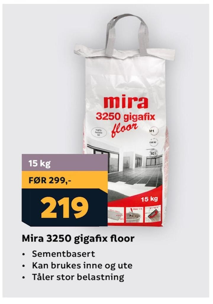 Megaflis Mira 3250 gigafix floor tilbud