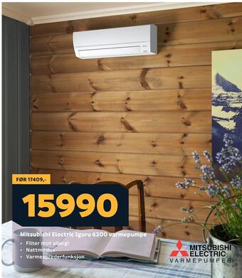 Megaflis Mitsubishi electric iguru 6200 varmepumpe tilbud