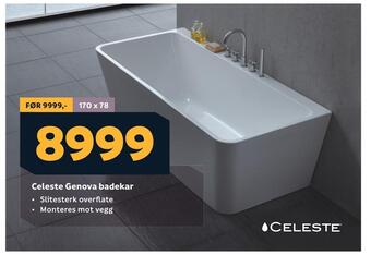 Megaflis Celeste genova badekar tilbud