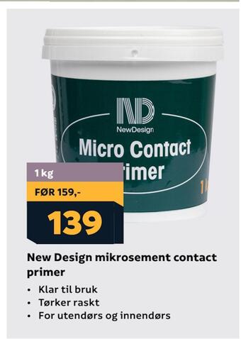 Megaflis New design mikrosement contact primer tilbud