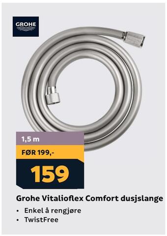 Megaflis Grohe vitalioflex comfort dusjslange tilbud