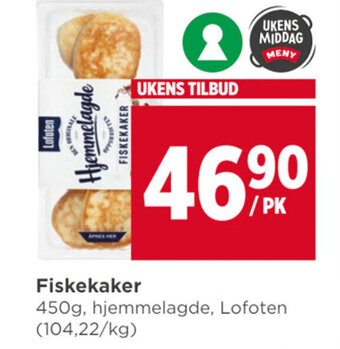 Meny Fiskekaker tilbud