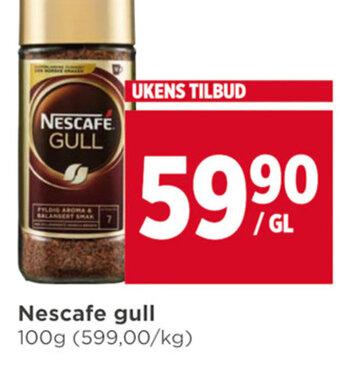 Meny Nescafe gull tilbud