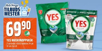 Coop Obs YES MASKINOPPVASK tilbud