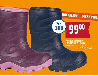 Coop Obs FRIENDS SVALBARD THERMOSTØVEL BARN tilbud
