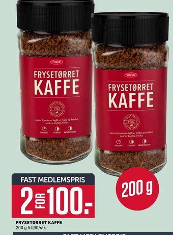 Europris FRYSETØRRET KAFFE tilbud