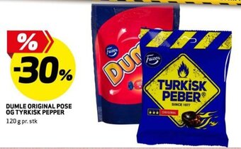 Bunnpris DUMLE ORIGINAL POSE OG TYRKISK PEPPER tilbud