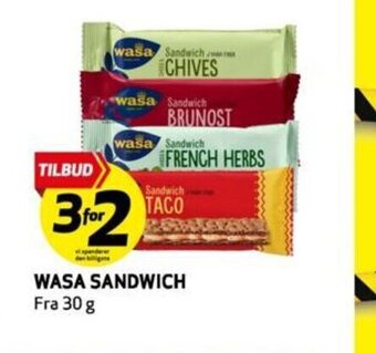 Bunnpris WASA SANDWICH tilbud