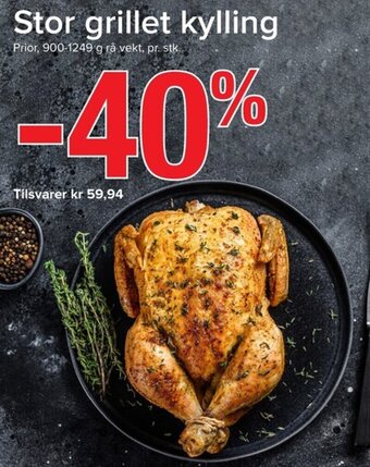 Eurospar Stor grillet kylling tilbud