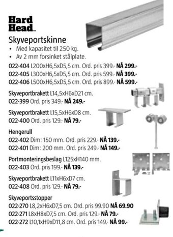 Jula Hard Head Skyveportskinne tilbud