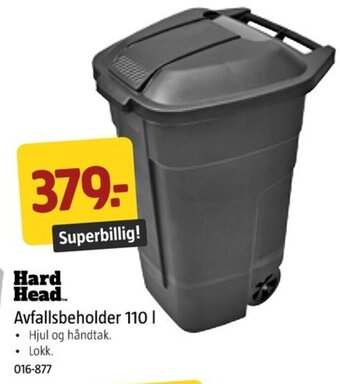Jula Hard Head Avfallsbeholder 110 | tilbud