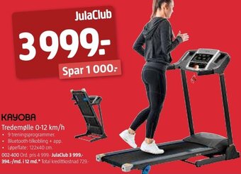 Jula Tredemølle 0-12 km/h tilbud