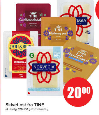 Spar Skivet ost fra TINE tilbud