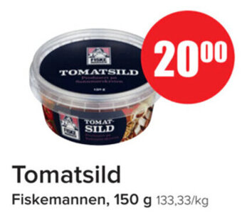 Spar Tomatsild Fiskemannen tilbud