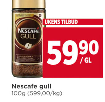 Meny Nescafe gull tilbud
