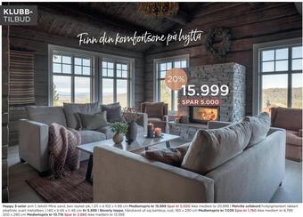 Møbelringen Happy 3-seter tilbud