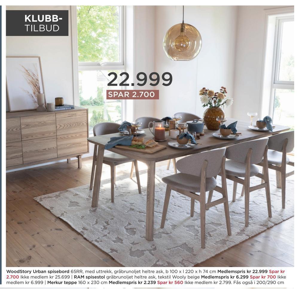 Møbelringen Woodstory urban spisebord tilbud