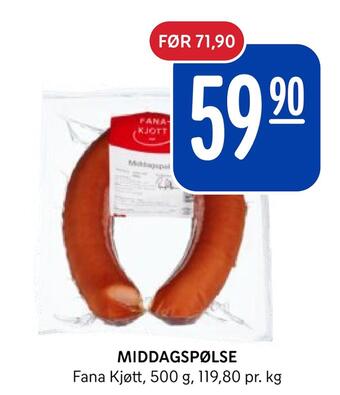Rema 1000 Middagspølse tilbud