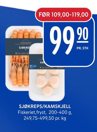 Rema 1000 Sjøkreps/kamskjell tilbud