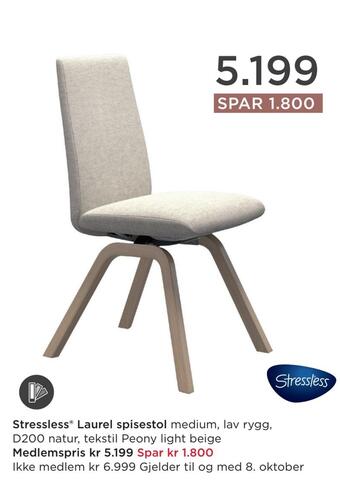 Møbelringen Stressless laurel spisesto tilbud