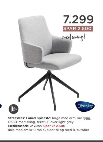 Møbelringen Stressless laurel spisestol tilbud