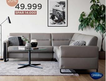 Møbelringen Stressless fiona wood hjørnesofa tilbud