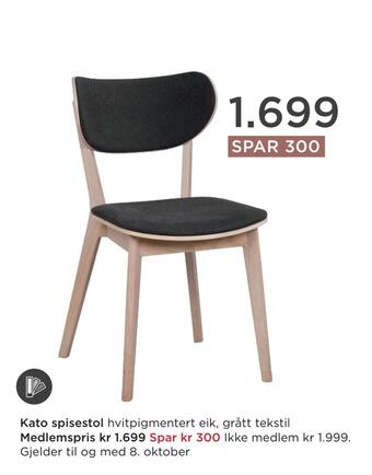 Møbelringen Kato spisestol tilbud