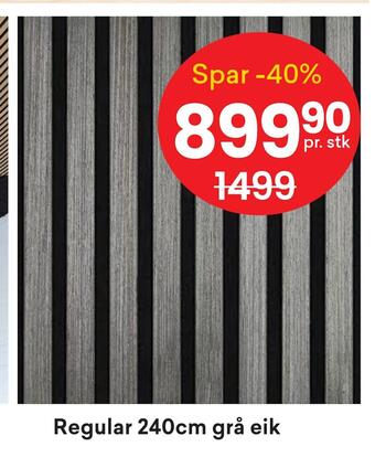Right Price Tiles Regular 240cm grå eik tilbud